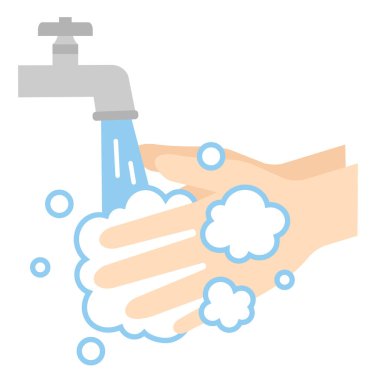 Ellerini sabunla ve akan suyla yıka. Sağlık hizmeti kavramı