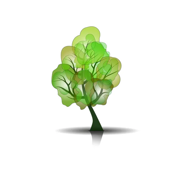 Eco tree.tree logo abstrakt design.green organisch eiche pflanze logotyp konzept icon.vector illustration — Stockvektor