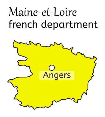 Maine-et-Loire Fransız Bakanlığı harita