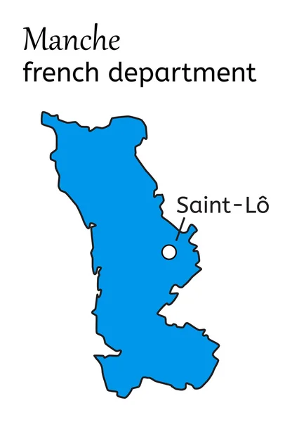 Manche Fransız Bakanlığı harita — Stok Vektör