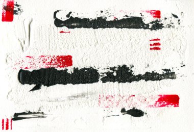 Renk soyutlama kırmızı ve siyah illüstrasyon paining el çekilmiş