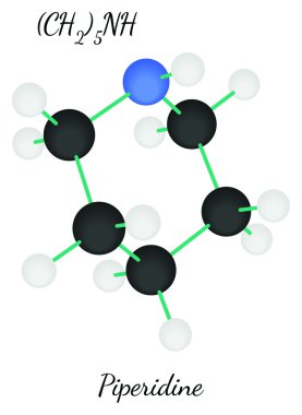 Piperodin C5h11n molekül