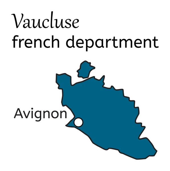Карта французского департамента Воклюз — стоковый вектор
