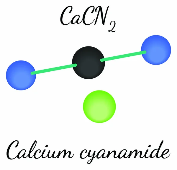 Calcio cianamida molécula de CaCN2 — Vector de stock