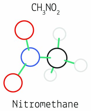 Nitromethane Ch3no2 molekül