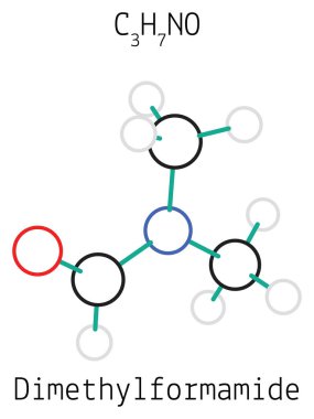 Dimethylformamide C3h7no molekül