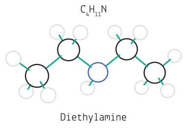 Diethylamine C4h11n molekül