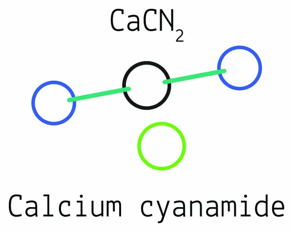 Calciumcyanamid-Cacn2-Molekül — Stockvektor