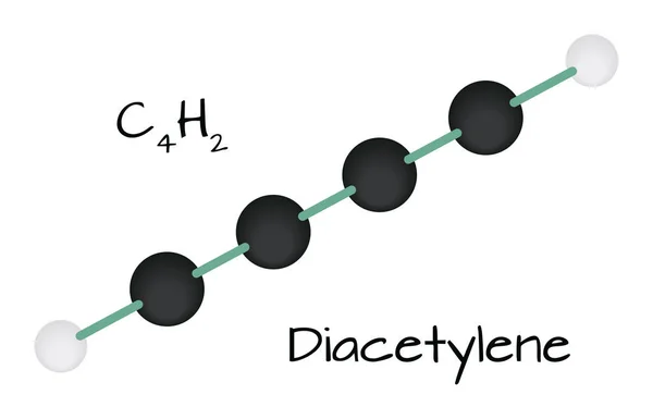 Molekyl C4h2 Diacetylene — Stock vektor