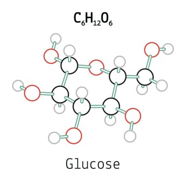 C6h12o6 glikoz molekül