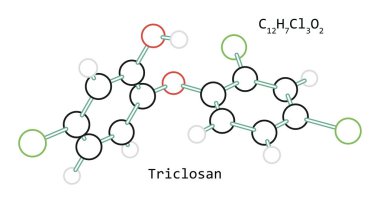 molekül C12h7cl3o2 Triclosan