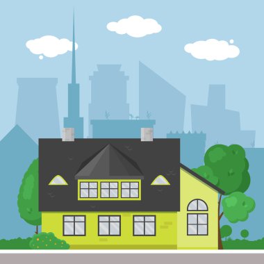 Düz mobern konut yapı