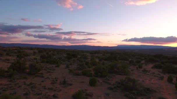 Закат в пустыне Южной Юты — стоковое видео