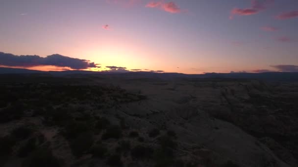 Zachód słońca w pustyni południowej Utah — Wideo stockowe