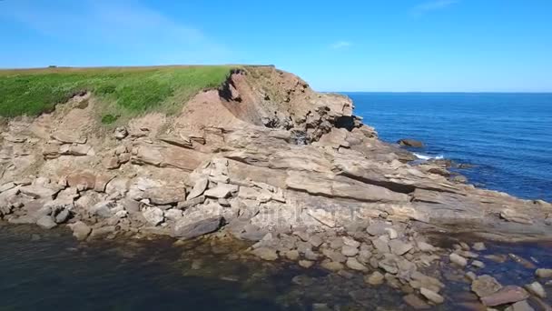 Chropowaty wybrzeża na wyspie Cape Breton — Wideo stockowe