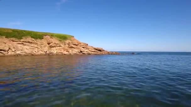 Rugged shore on Cape Breton Island — Stock Video