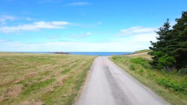 Beautiful and rugged ocean coastline of Cape Breton — Stock Video