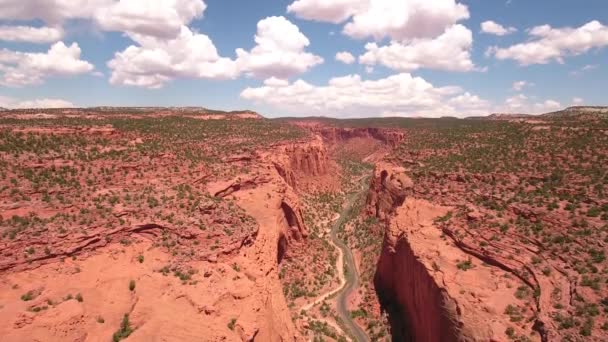 Gyönyörű sivatagi redrock canyon Utah — Stock videók