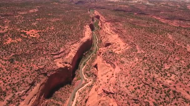 Krásné pouštní redrock canyon v Utahu — Stock video