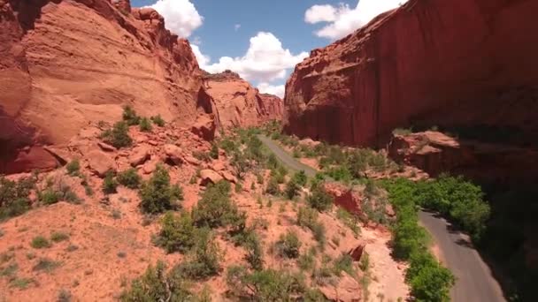 Prachtige woestijn redrock canyon in Utah — Stockvideo