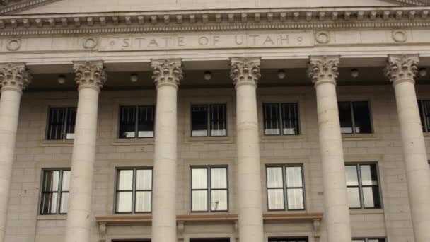 Edificio del Capitolio Estatal de Utah en Salt Lake City — Vídeos de Stock
