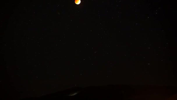 En timelapse av blood moon — Stockvideo