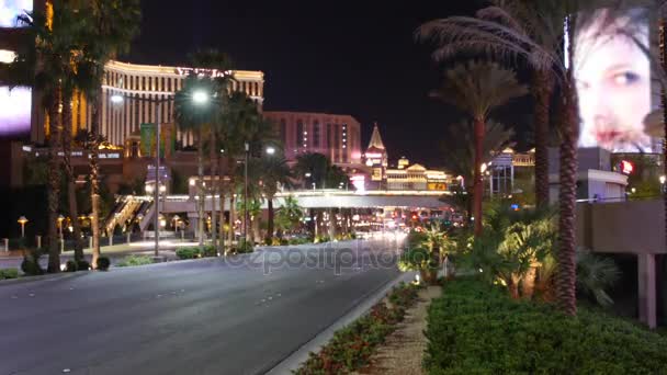 Een timelapse van de Las Vegas strip's nachts — Stockvideo