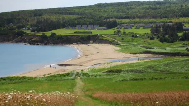 Een prachtige oceaan baai en het strand — Stockvideo