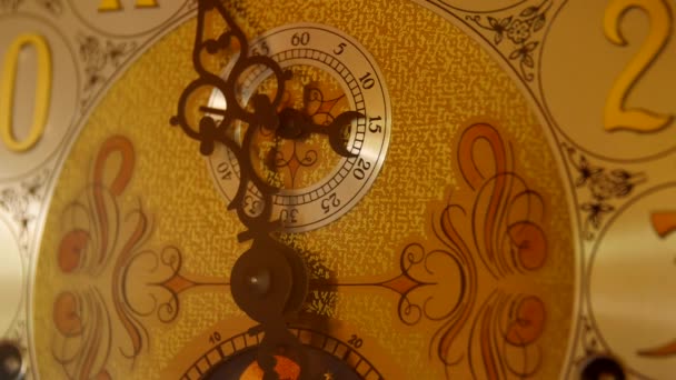 Old grandfather clock — Stock Video