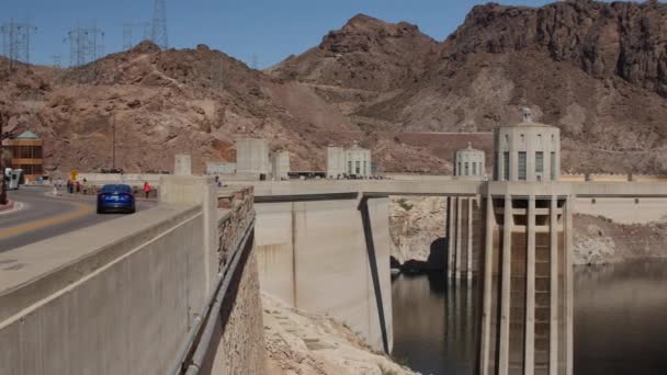 Hover dam nära Las Vegas i öknen — Stockvideo