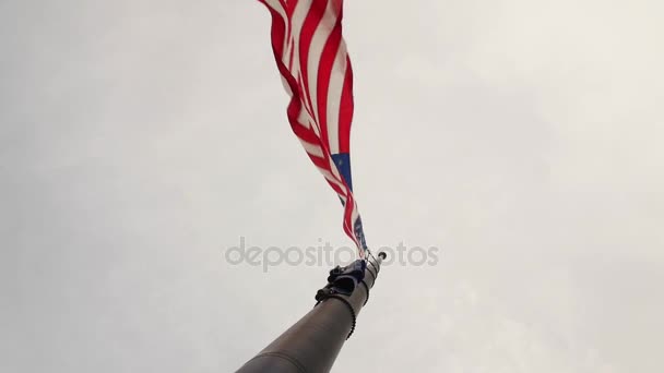 Banderas de los Estados Unidos y Utah — Vídeos de Stock