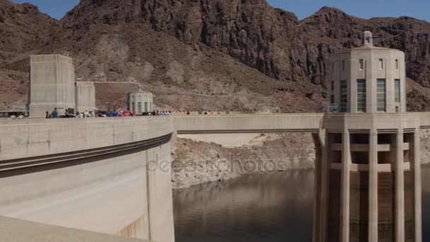 The Hover Dam near in the desert — Stock Video