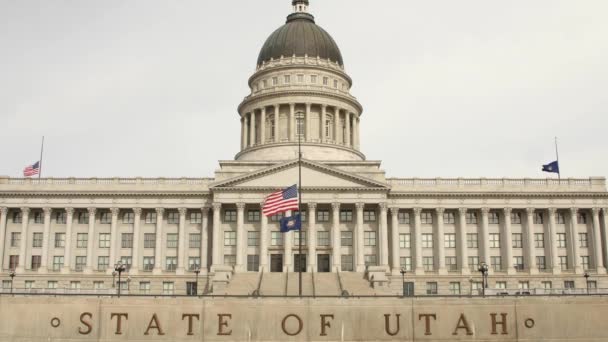 Edificio del Capitolio Estatal de Utah en Salt Lake City — Vídeo de stock