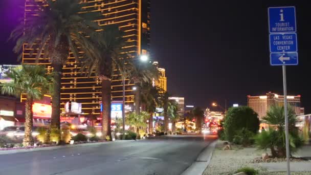 Timelapse van de Las Vegas strip's nachts — Stockvideo