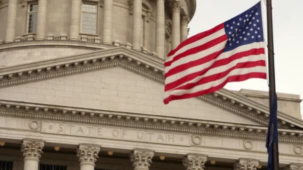 Utah State Capitol budynku rządowego w Salt Lake City — Wideo stockowe