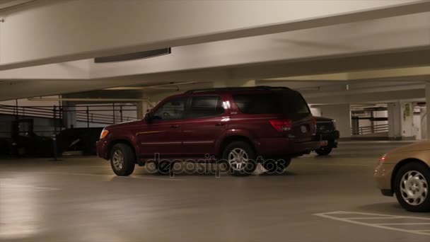 Underground parking garage — Stock Video