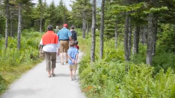 Une randonnée en famille sur le sentier skyline — Video