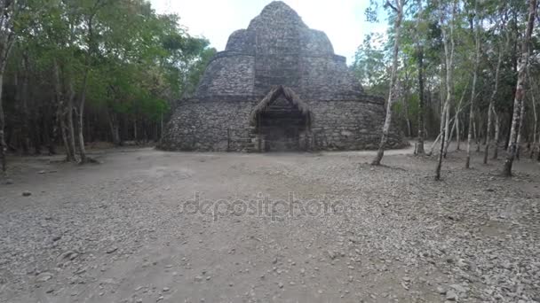 Geweldige Maya ruïne in Coba — Stockvideo