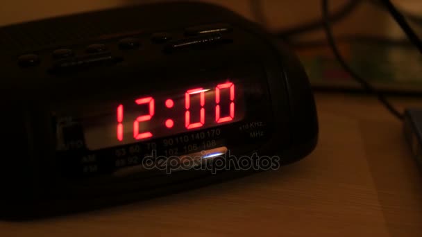 目覚まし時計がリセットされました。 — ストック動画
