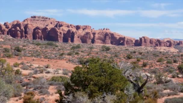 Arch formacje w Arches National Park — Wideo stockowe