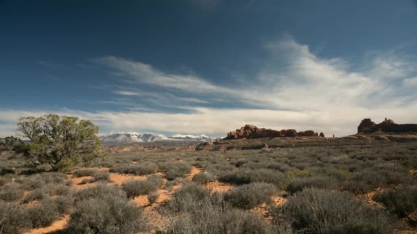 Parque Nacional Arches Pasar por alto Timelapse — Vídeo de stock