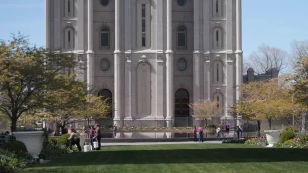 Mormonentempel in Salzsee-Stadt — Stockvideo