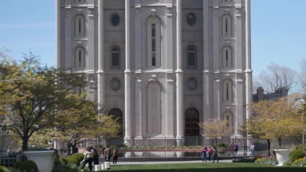 De tempel van Mormon in Salt Lake City — Stockvideo