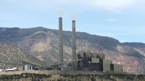 Grande central eléctrica a carvão — Vídeo de Stock