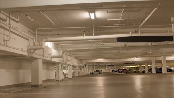 Underground parking garage — Stock Video