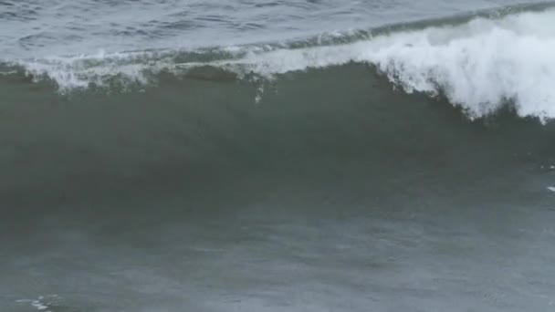 Olas agitadas del océano cayendo en la orilla — Vídeos de Stock