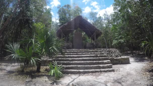 Struktur an Maya-Ruine — Stockvideo