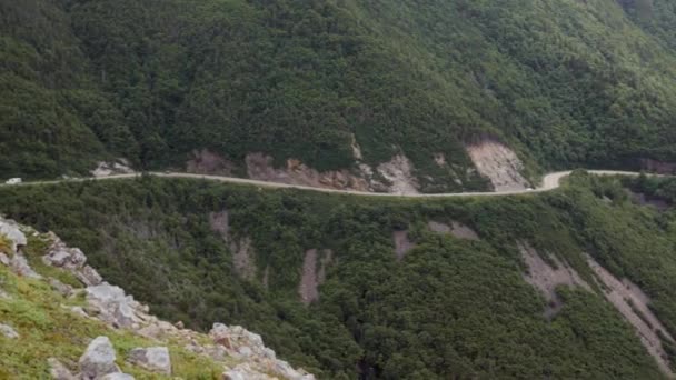 Cabot Trail Road v ostrově Cape Breton — Stock video