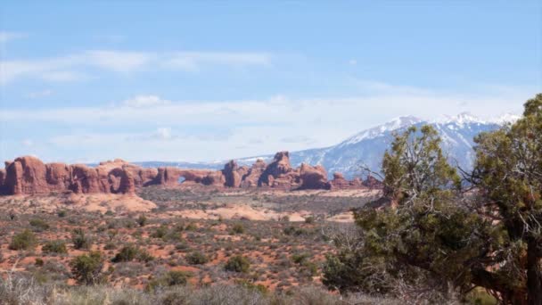 Kuzey pencere arch, Arches National Park — Stok video