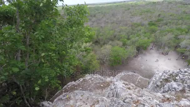 Vista dalla cima della rovina Maya — Video Stock